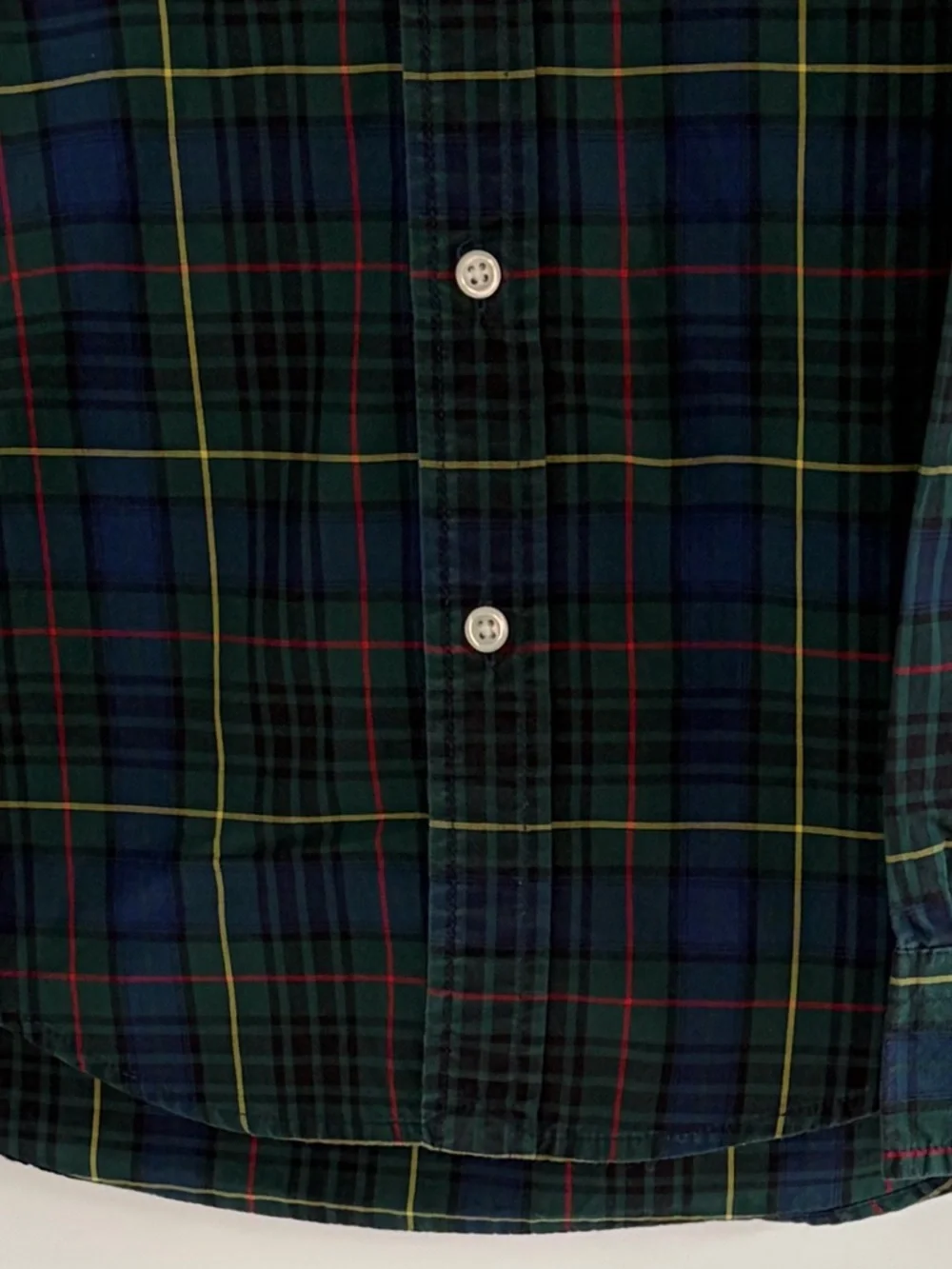 Ralph Lauren Boys L 14-16 Tartan Plaid Cotton Button Down Shirt Preppy Academia
